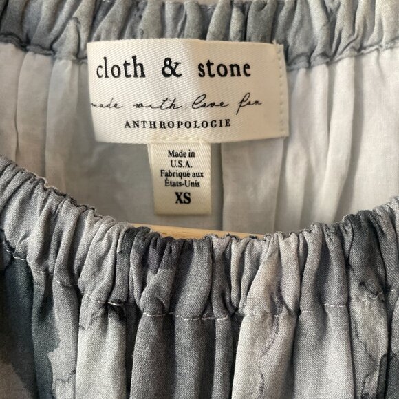 NWOT Anthropologie Cloth & Stone Watercolor Tie Waist Dress Size XS - Picture 5 of 5